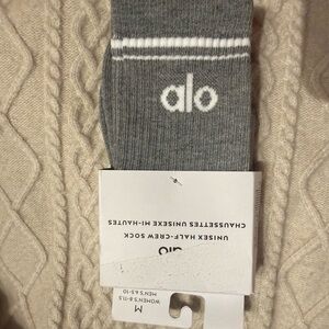 ALO Yoga Charcoal Half-Crew Socks